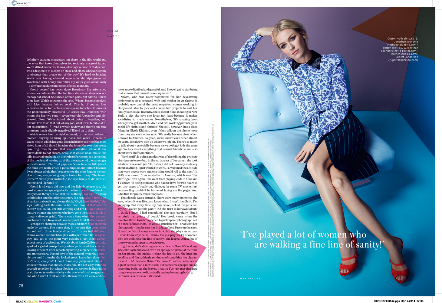 instyle | naomi watts
