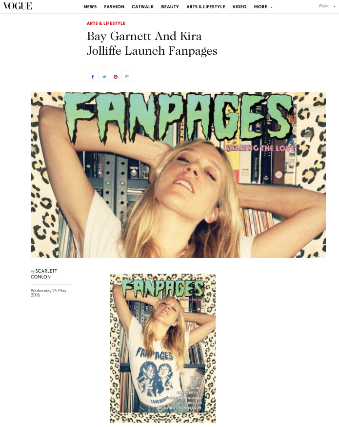 Bay Garnett And Kira Jolliffe Launch Fanpages