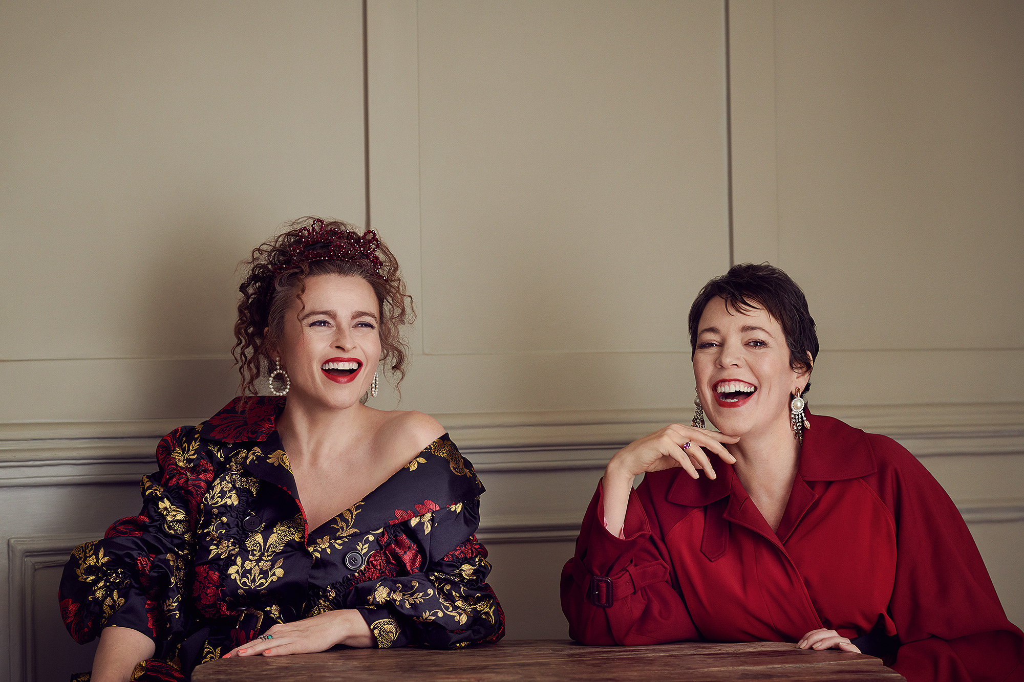 Olivia Colman & Helena Bonham Carter | EMMY Magazine | Fashion | One