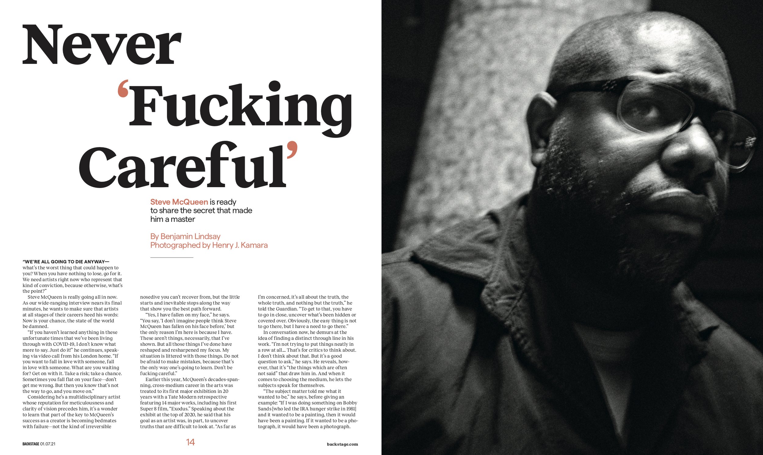 STEVE MCQUEEN | BACKSTAGE