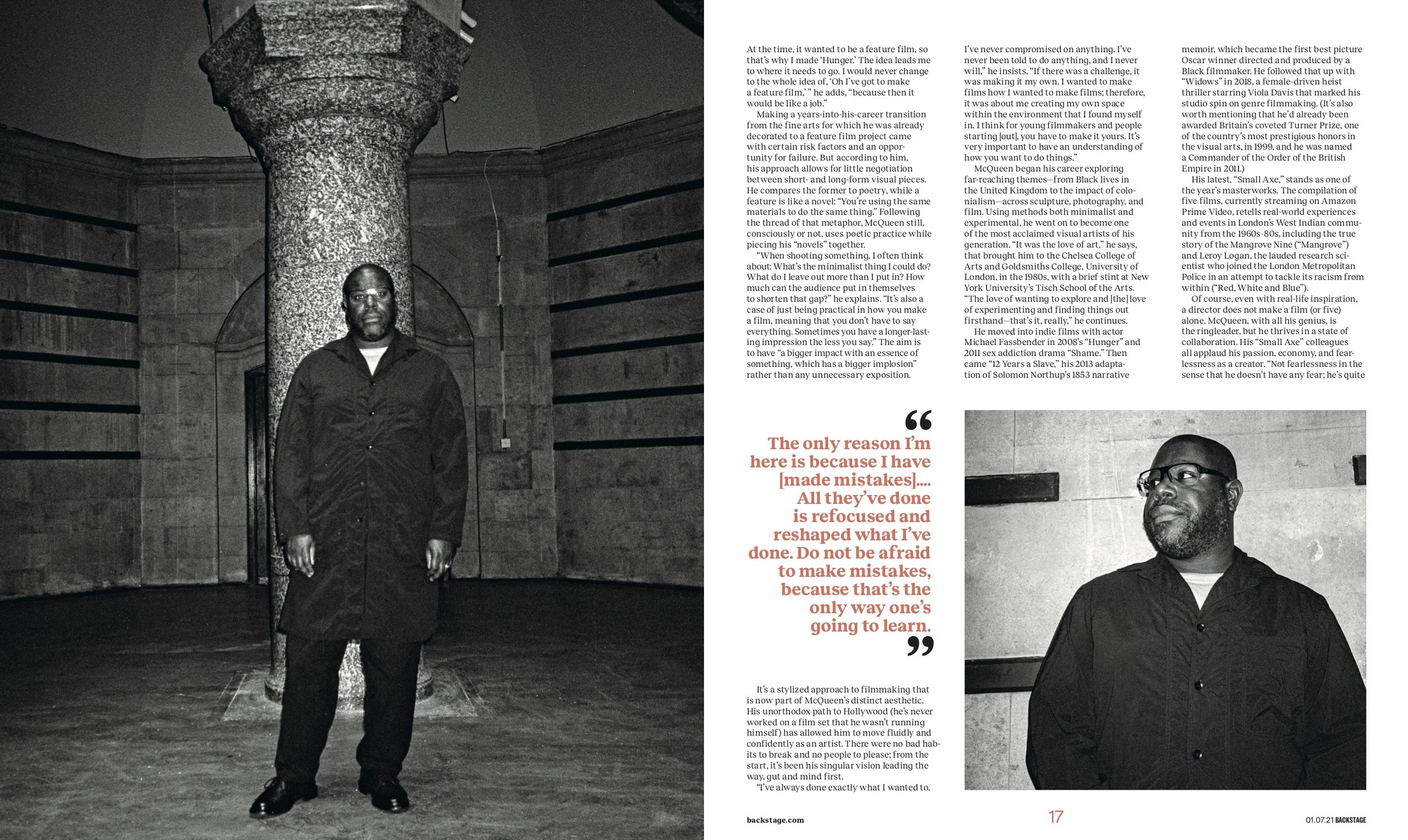 STEVE MCQUEEN | BACKSTAGE