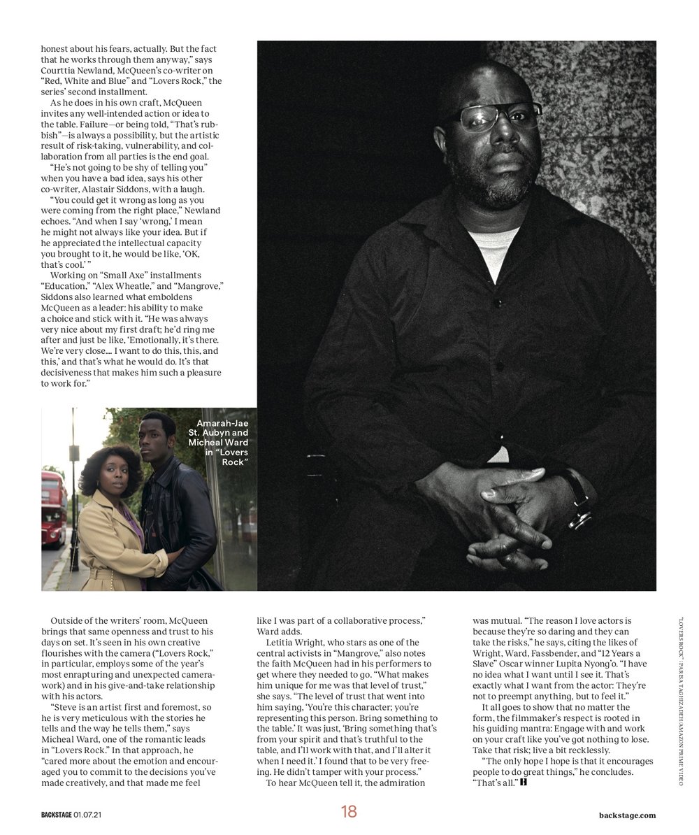 STEVE MCQUEEN | BACKSTAGE