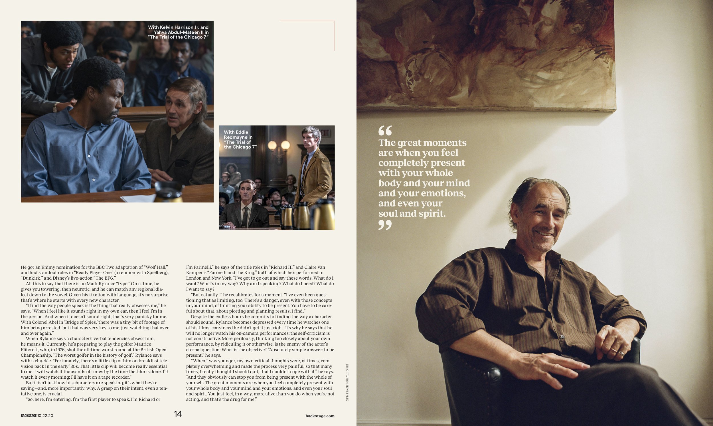 MARK RYLANCE | BACKSTAGE