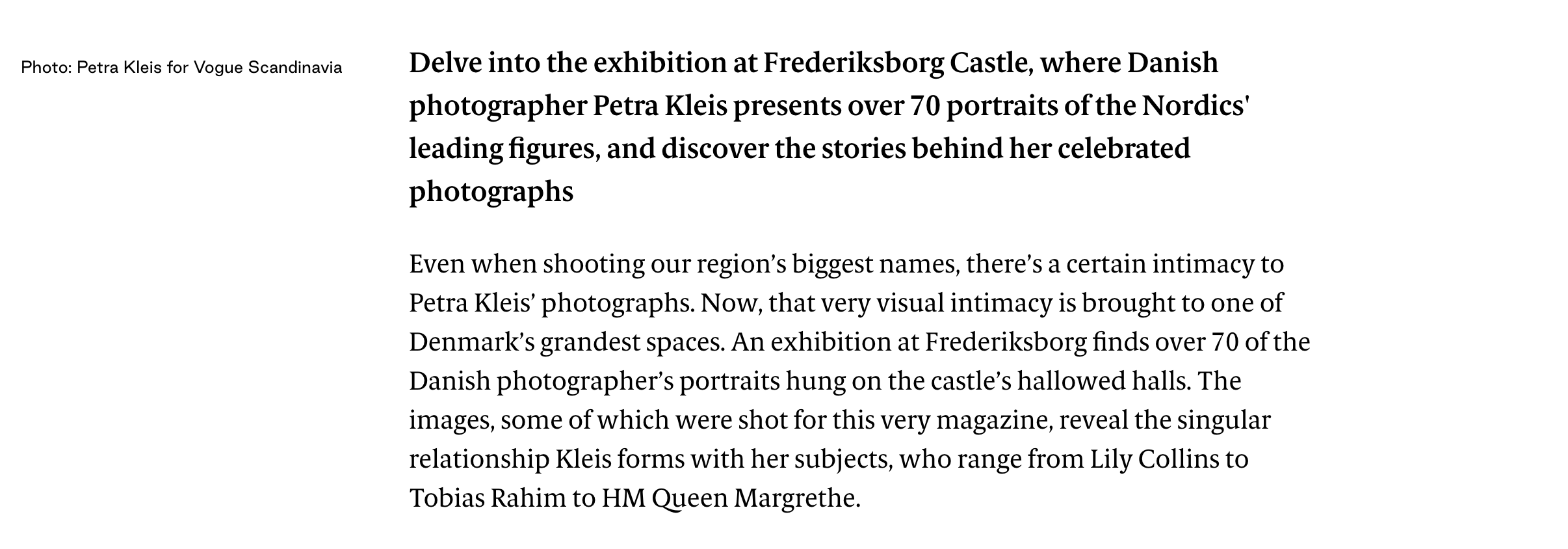 PETRA KLEIS | FREDRIKSBORG EXHIBITION