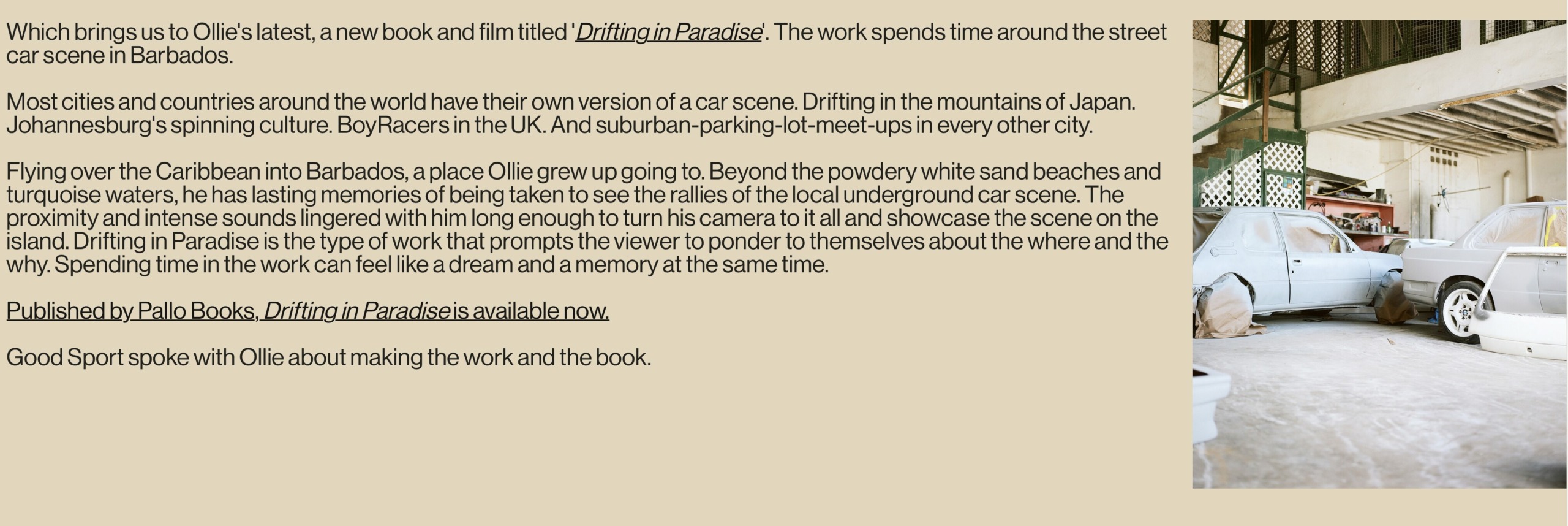 Drifting in Paradise | Good Sport